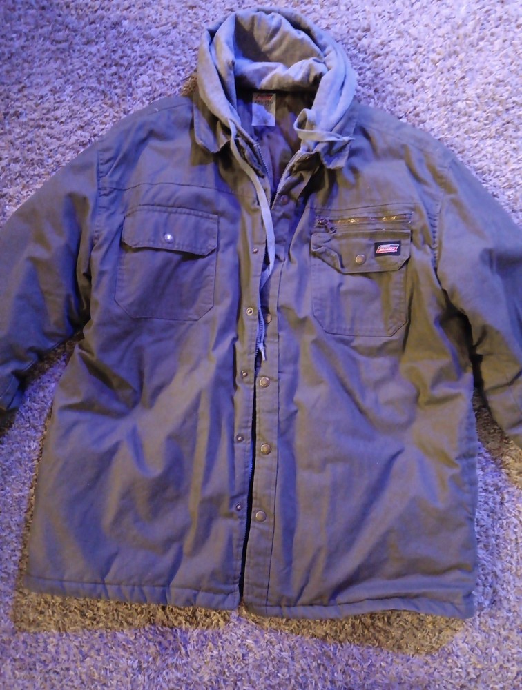 Genuine Dickies men's hooded canvas insulated coat/jacket (green) - Size XXL-
