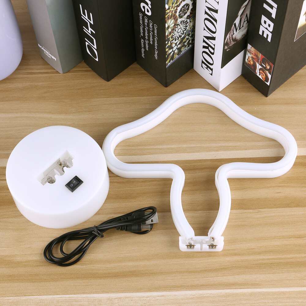 Tap Lights Battery Powered Mushroom Shape Night Desktop Lamp