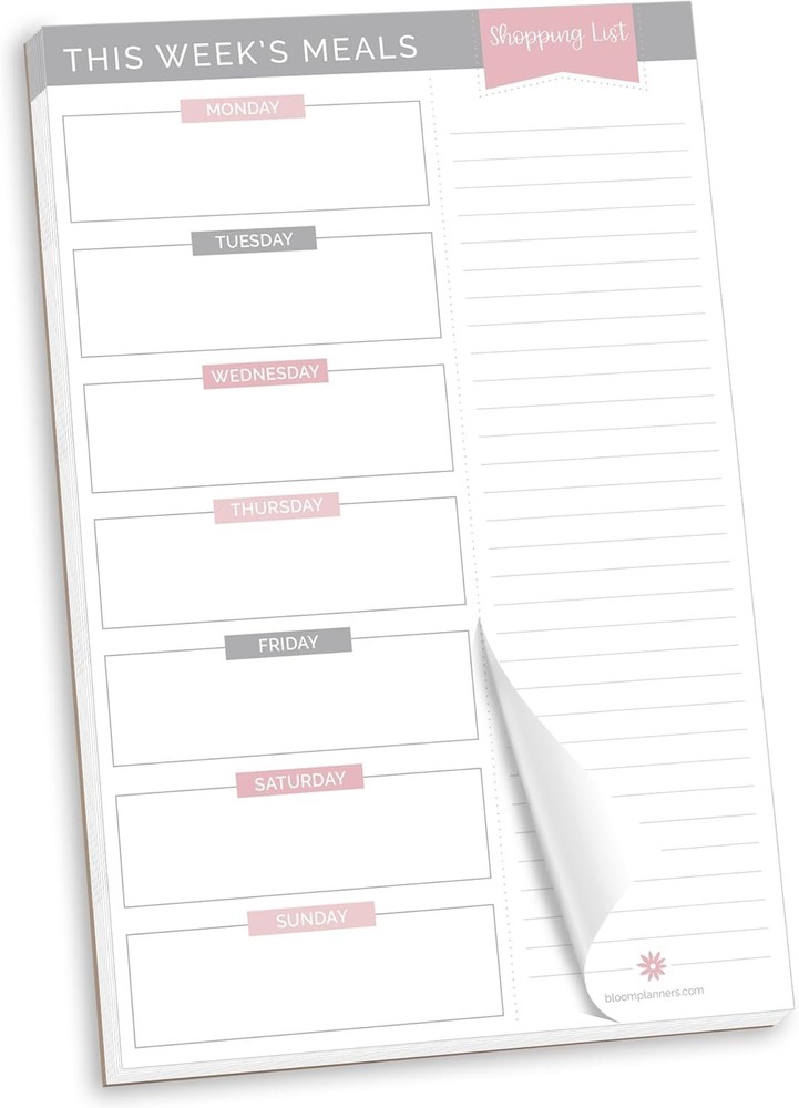 Magnetic Weekly Meal Planner Pad 6x9 by bloom daily planners