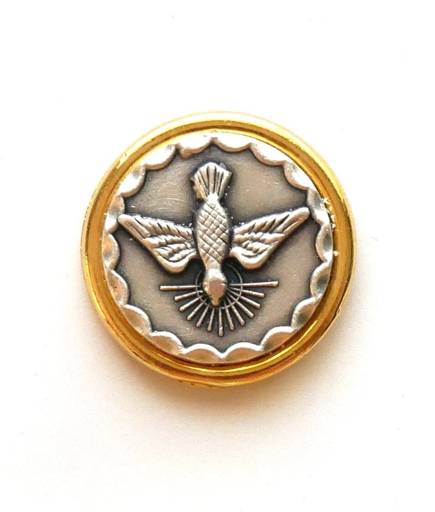 Holy Spirit Silver Tone-Gold Tone 13/16
