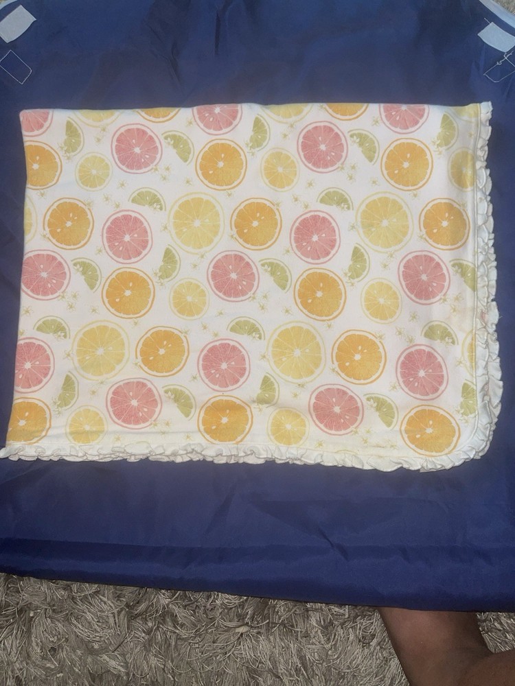 Gymboree Slice of Summer 2003 Blanket Oranges Lemons Limes Ruffle Pink RARE HTF