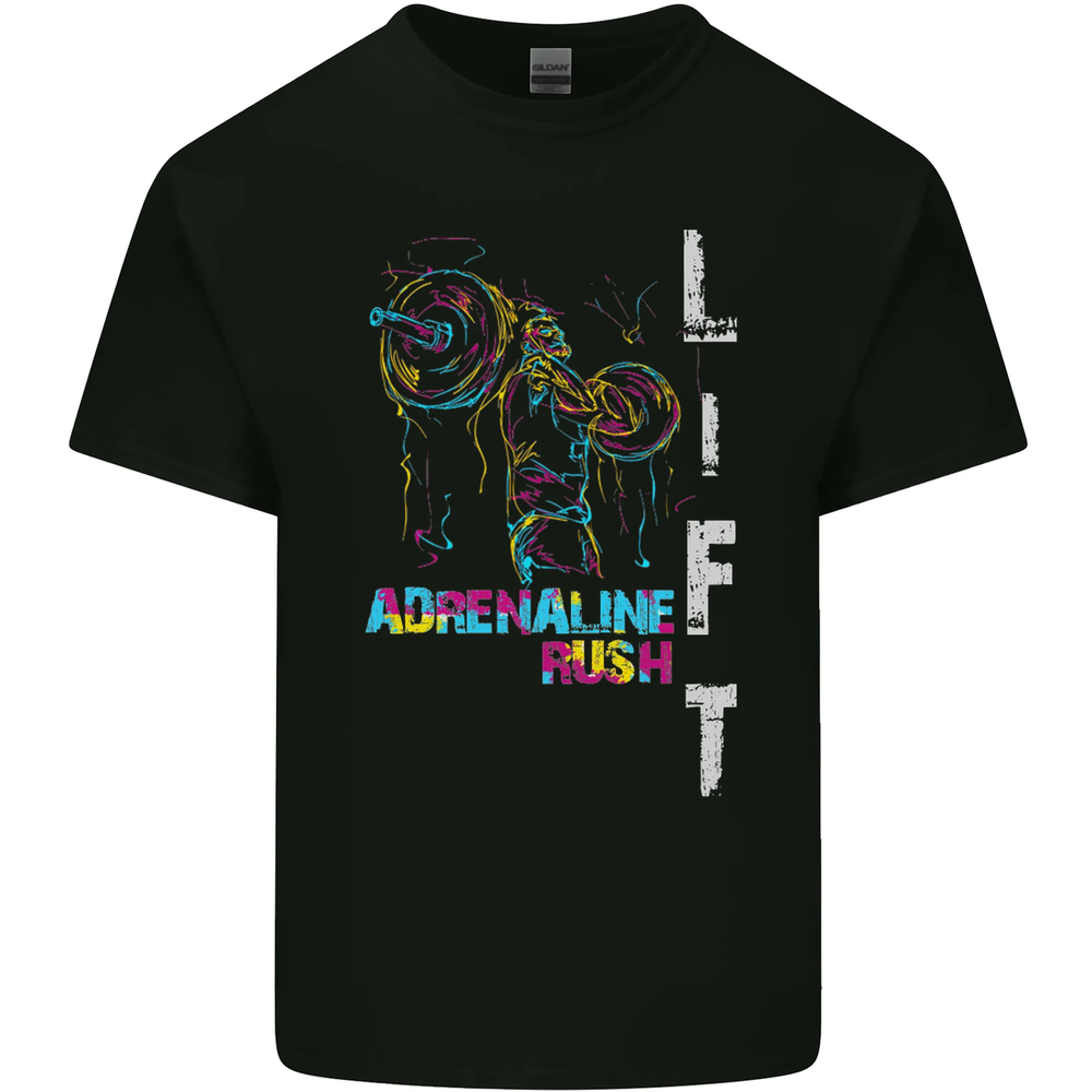 Adrenalin Rush Gym Training Top Mens Cotton T-Shirt Tee Top