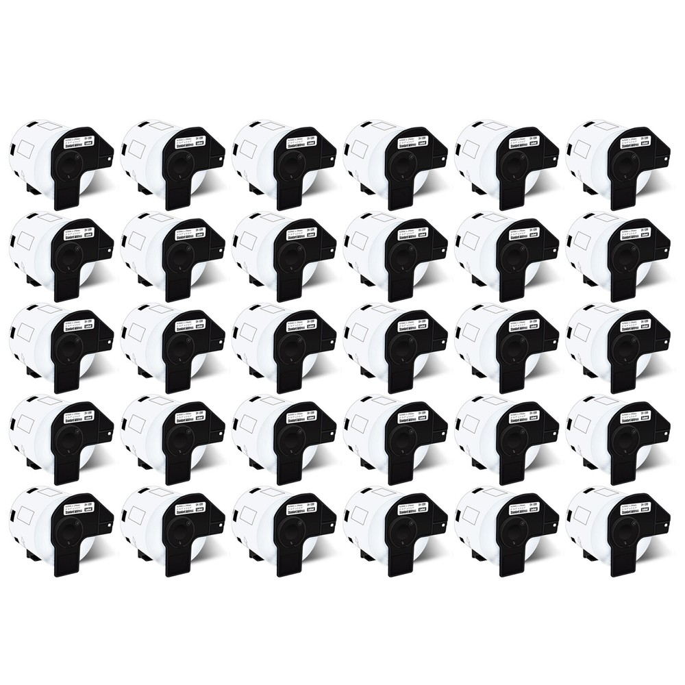 30 Rolls 1.1x2.4 Permanent Frame DK-1209 Labels for Brother QL Address Printer