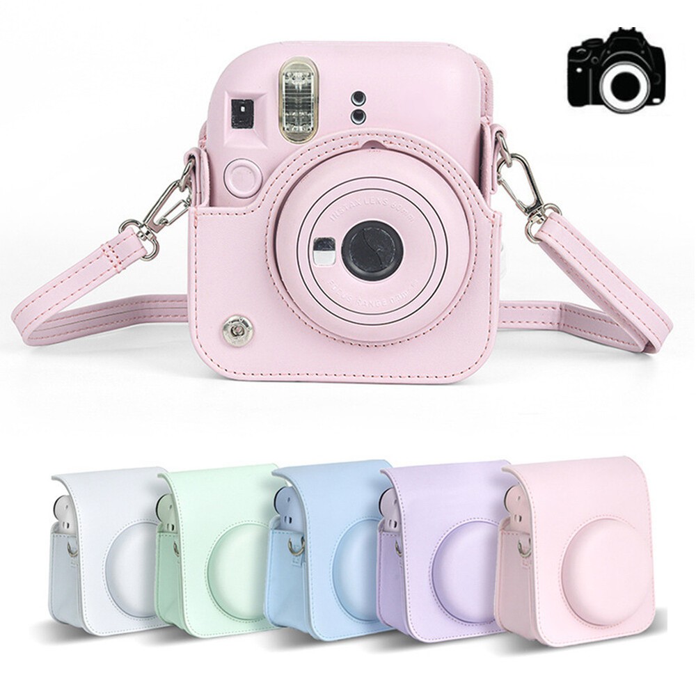 Instax Mini 12 Camera Case PU Leather Protective Travel Pouch  