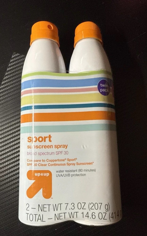 2-Pack SPF30 Sports Sunscreen Spray 14.6oz Expires 02/2027