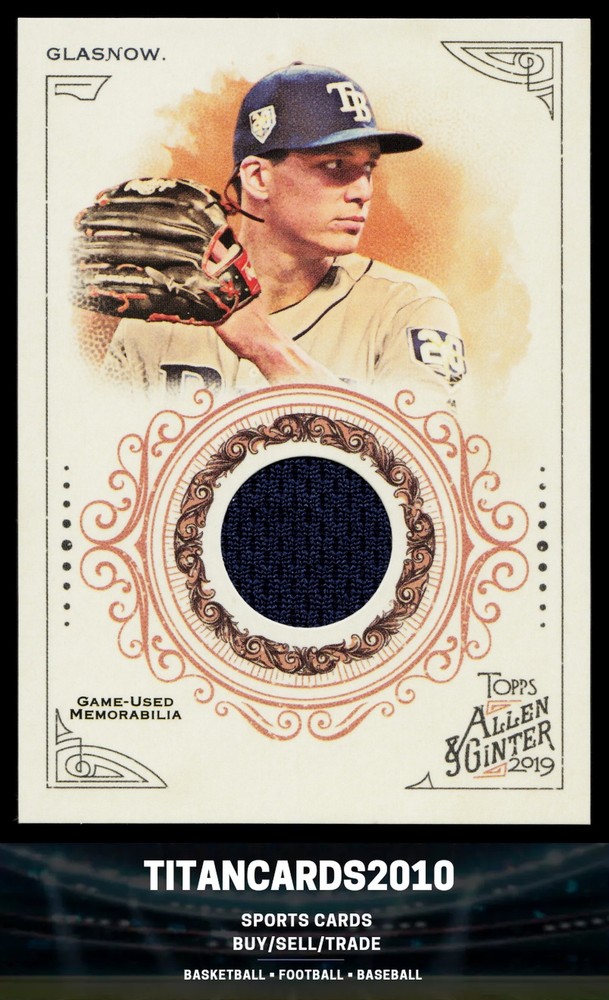 Tyler Glasnow Patch Tampa Bay Rays 2019 Topps Allen & Ginter FSRA-TG