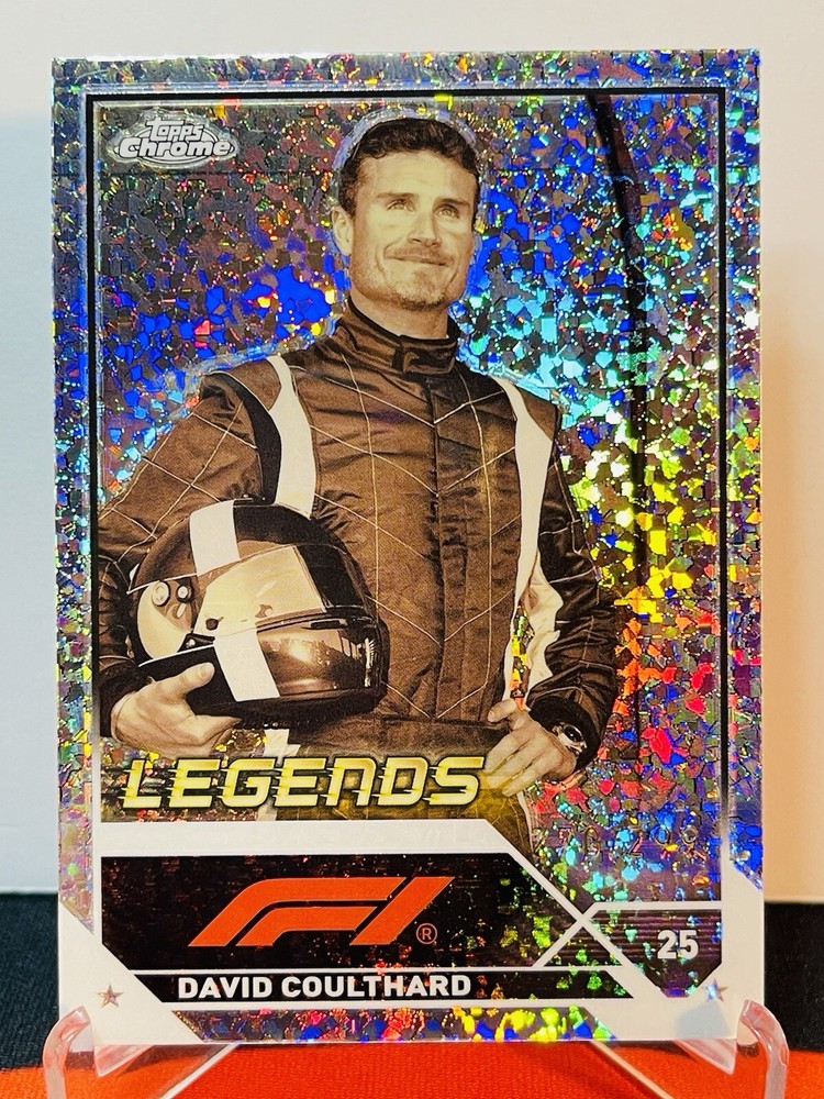 2023 Chrome Formula 1 David Coulthard  Legends Mini-Diamond Refractor /299 SP F1