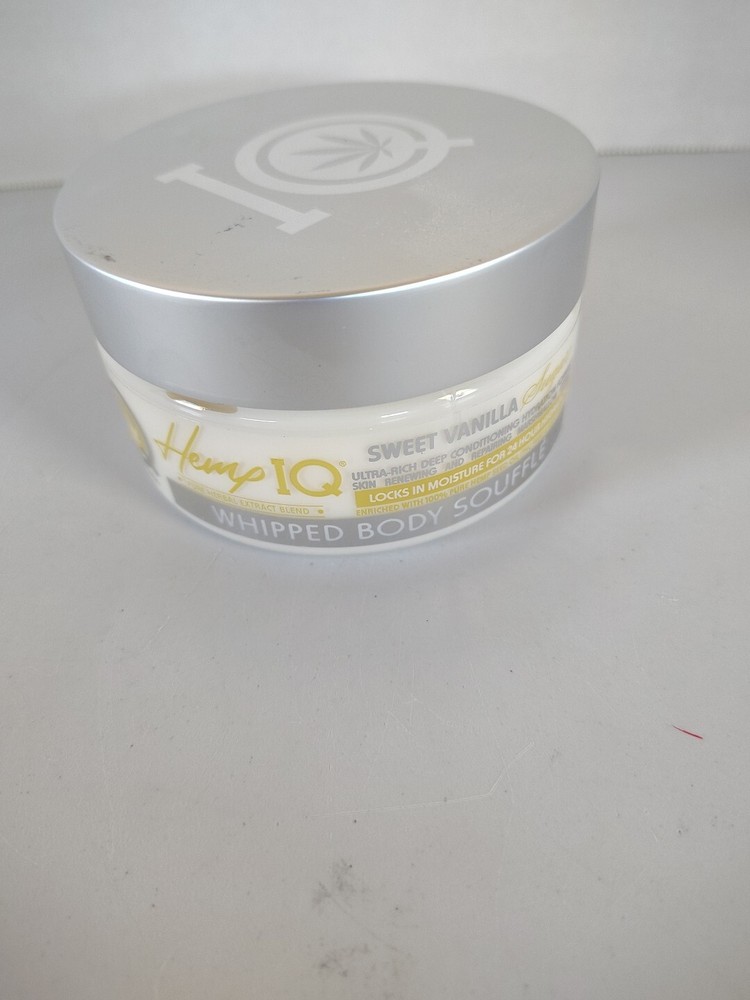 Hemp IQ Whipped Body Souffle Sweet Vanilla Sugar 8 oz Moisturizing Cream