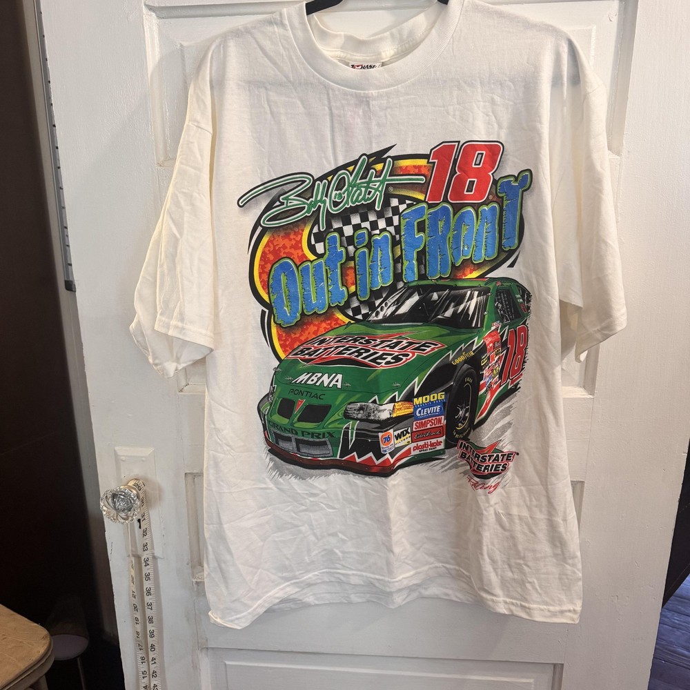 Vintage Bobby Labonte NASCAR Shirt Mens Large White Chase Authentics JCPenny