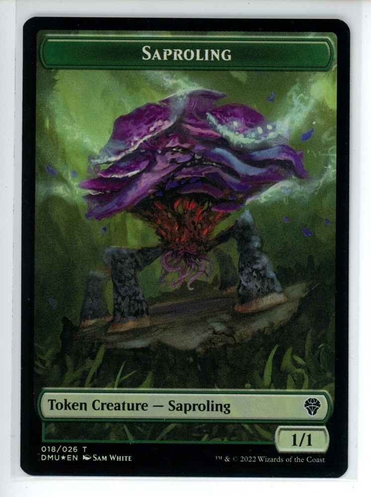 SAPROLING // MERFOLK DOUBLE-SIDED TOK Dominaria United FOIL #18//5 DMU(NM+)(MTG)