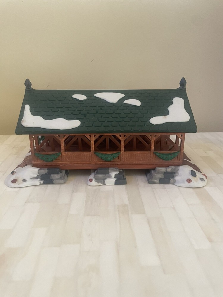Heritage Village Dept 56 Two Rivers Bridge Collectible Holiday Display