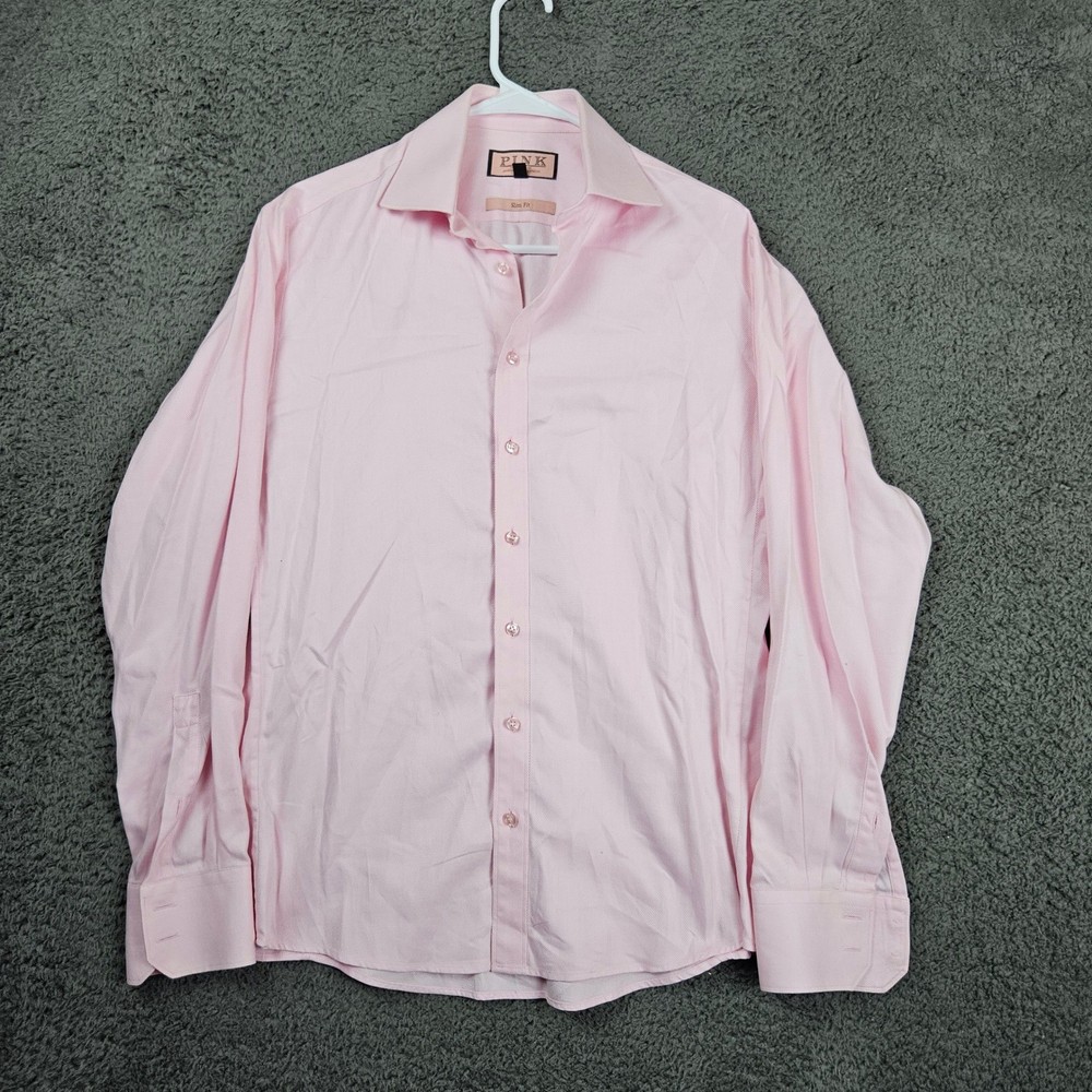 PINK Thomas Pink Jermyn Street London Slim Fit Pink Dress Shirt