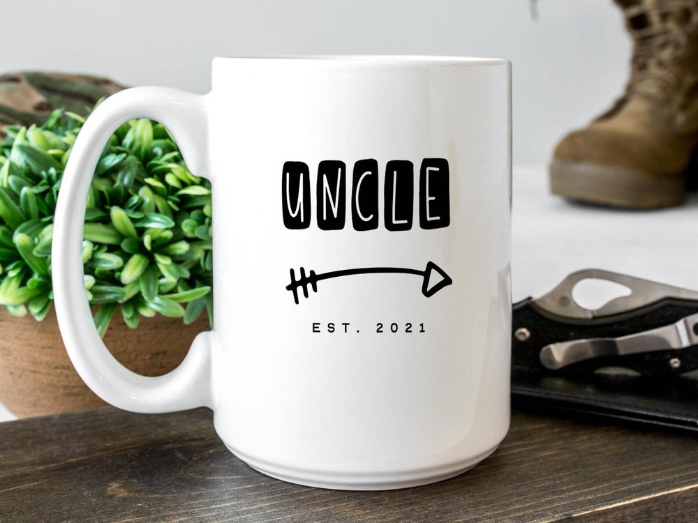 Uncle Est 2021 Coffee Mug Pregnancy Announcement Coffee Mug Custom Gift To