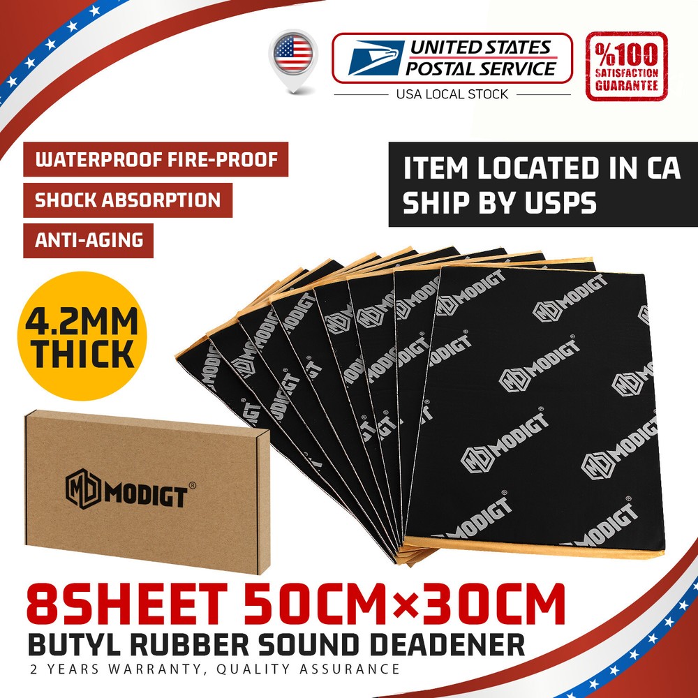 1.2SQM Thermal Butyl Car Door Noise Insulation Heat Shield Sound Deadener Mat