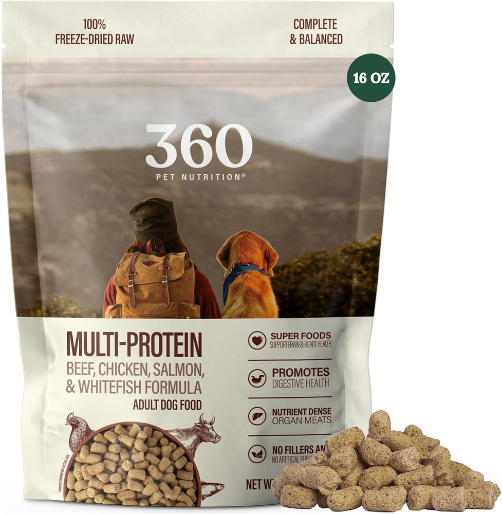 Freeze-Dried Raw Dog Food – Multi-Protein with Beef, Chicken, Fish, Liver & Orga