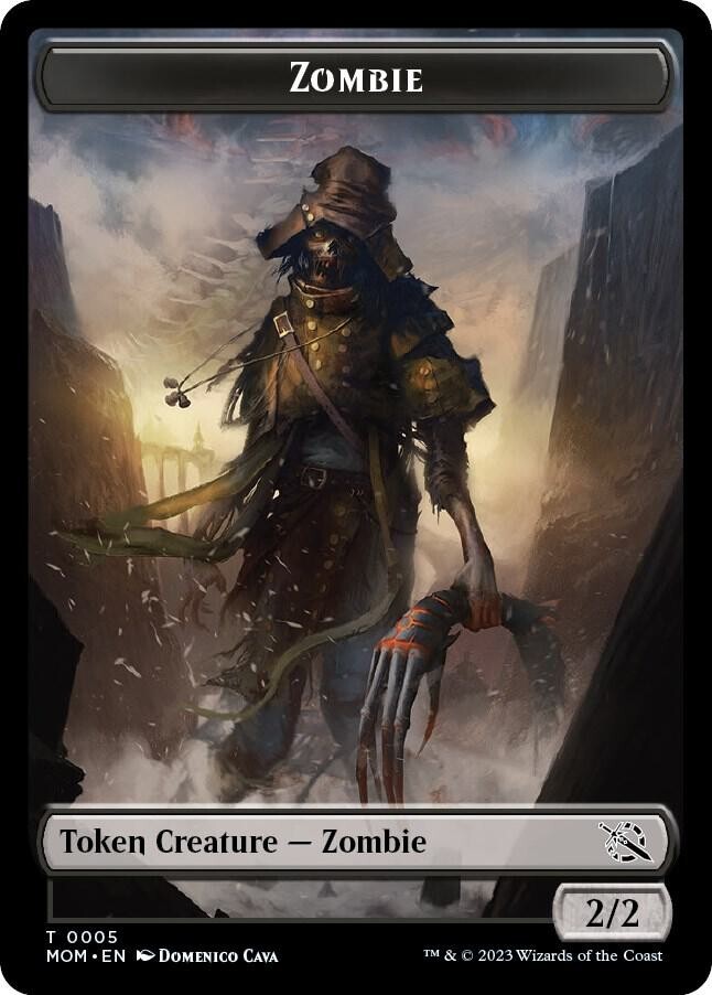 *foil* ZOMBIE 0005 / TREASURE 0021 TOKEN March of Machines Aftermath MTG