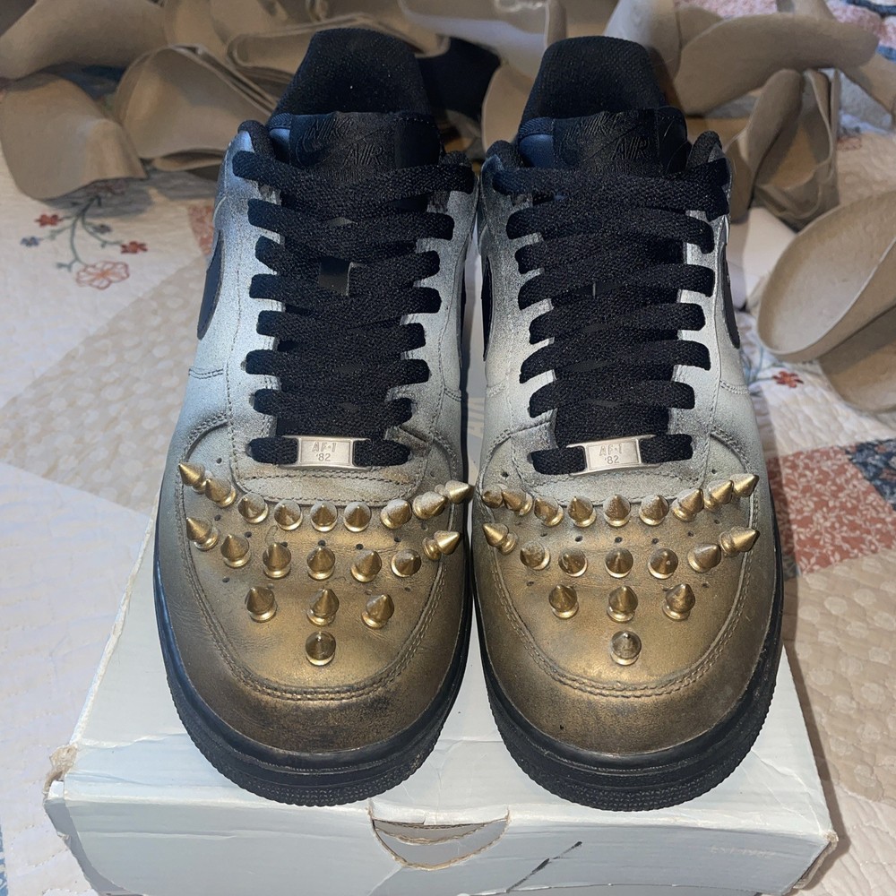 Nike Air Force 1 07 Black Harvey London Pop Up Shop Custom Sz 10 2013 315122 001