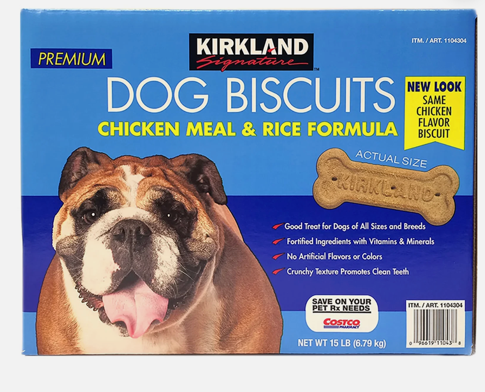 Kirkland Signature Chicken Meal & Rice Formula Dog Biscuits, 15 lbs