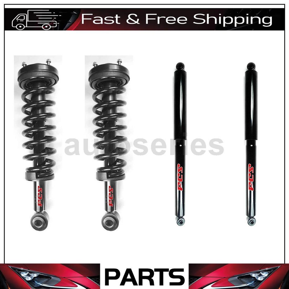 4 Front Rear Shock Absorber Strut and Coil Spring Fits 2004 Ford F-150
