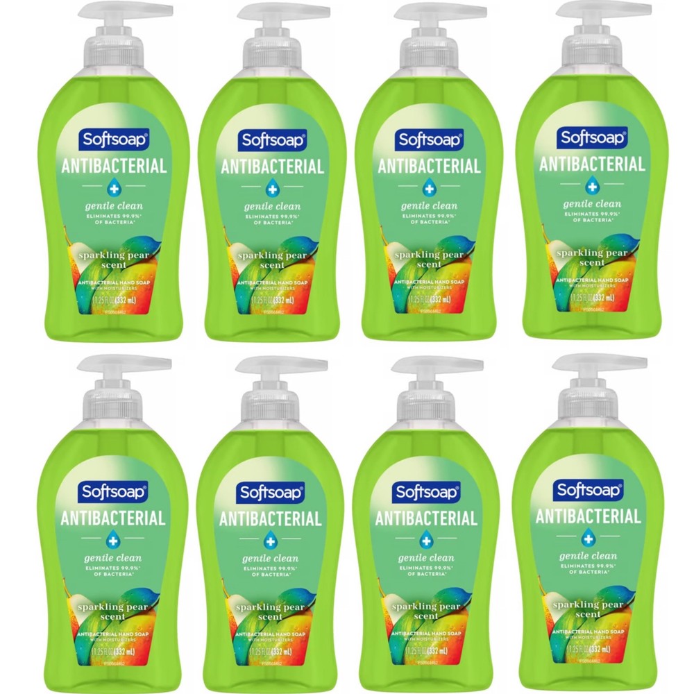 8-Pack Softsoap Antibacterial Sparkling Pear Hand Soap 11.25 oz