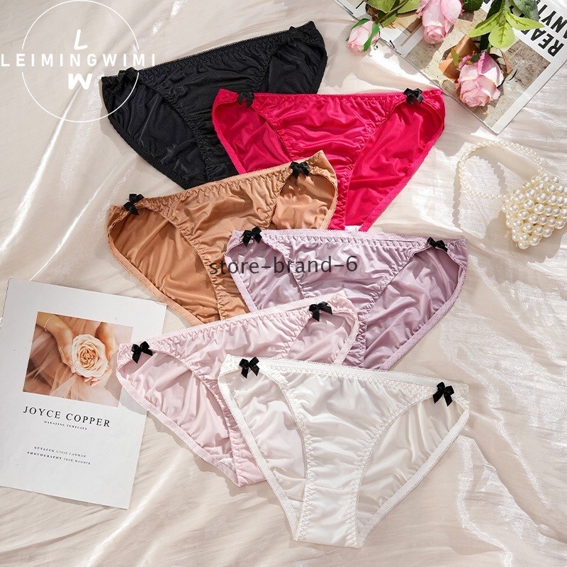 Lingerie Bikini Panties 6 Sexy Soft Brief Lot Ladies Satin Underwear Womens Pack
