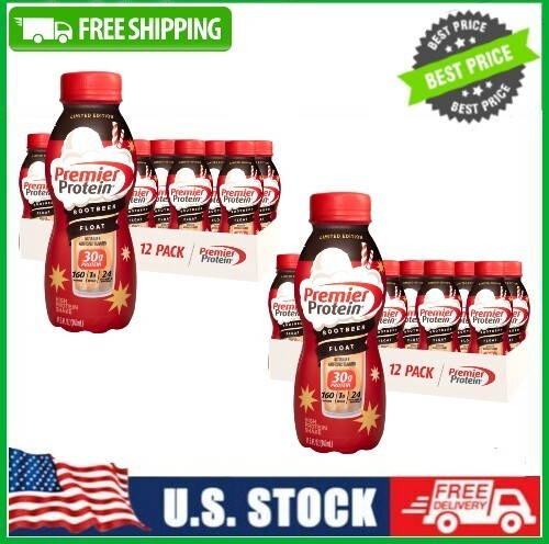 Premier Protein Shake, Root Beer Float Limited Time, 30g Protein, 11.5 oz, 24 Ct-image