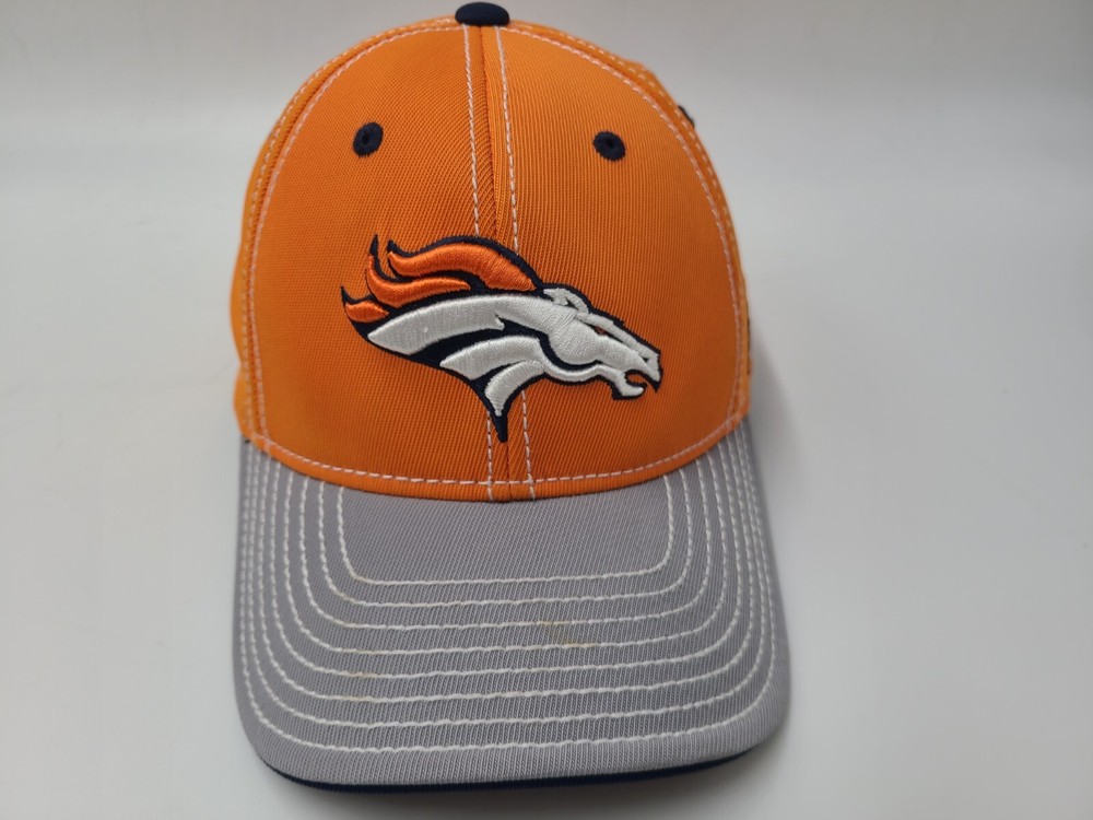 Denver Broncos Reebok Flex Fitted NFL Hat for Men & Women in Orange & Gray