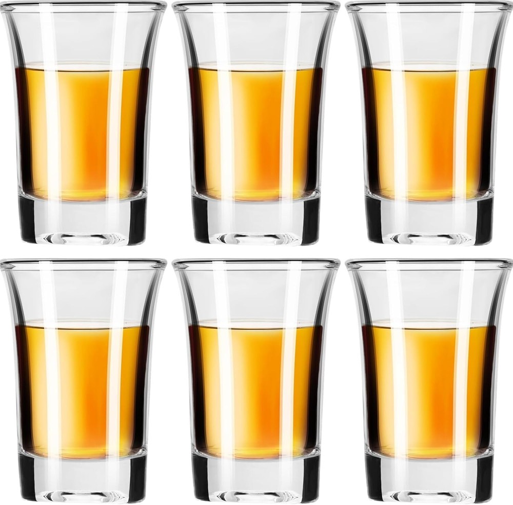 6-Piece 1.5 Oz Spirit Glasses with Heavy Base - Ideal Gift Set
