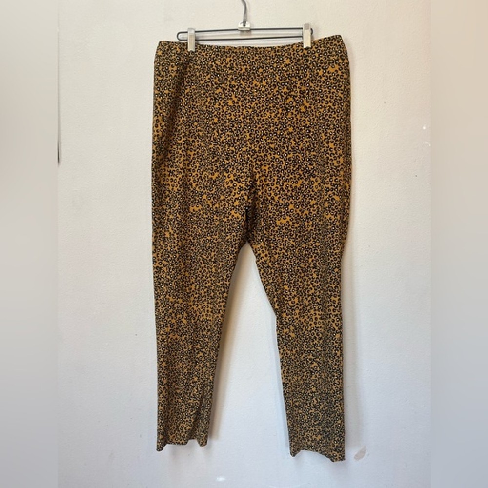 Who What Wear Women’s Leopard Print Cropped High-Waist Ankle Pants Size 14