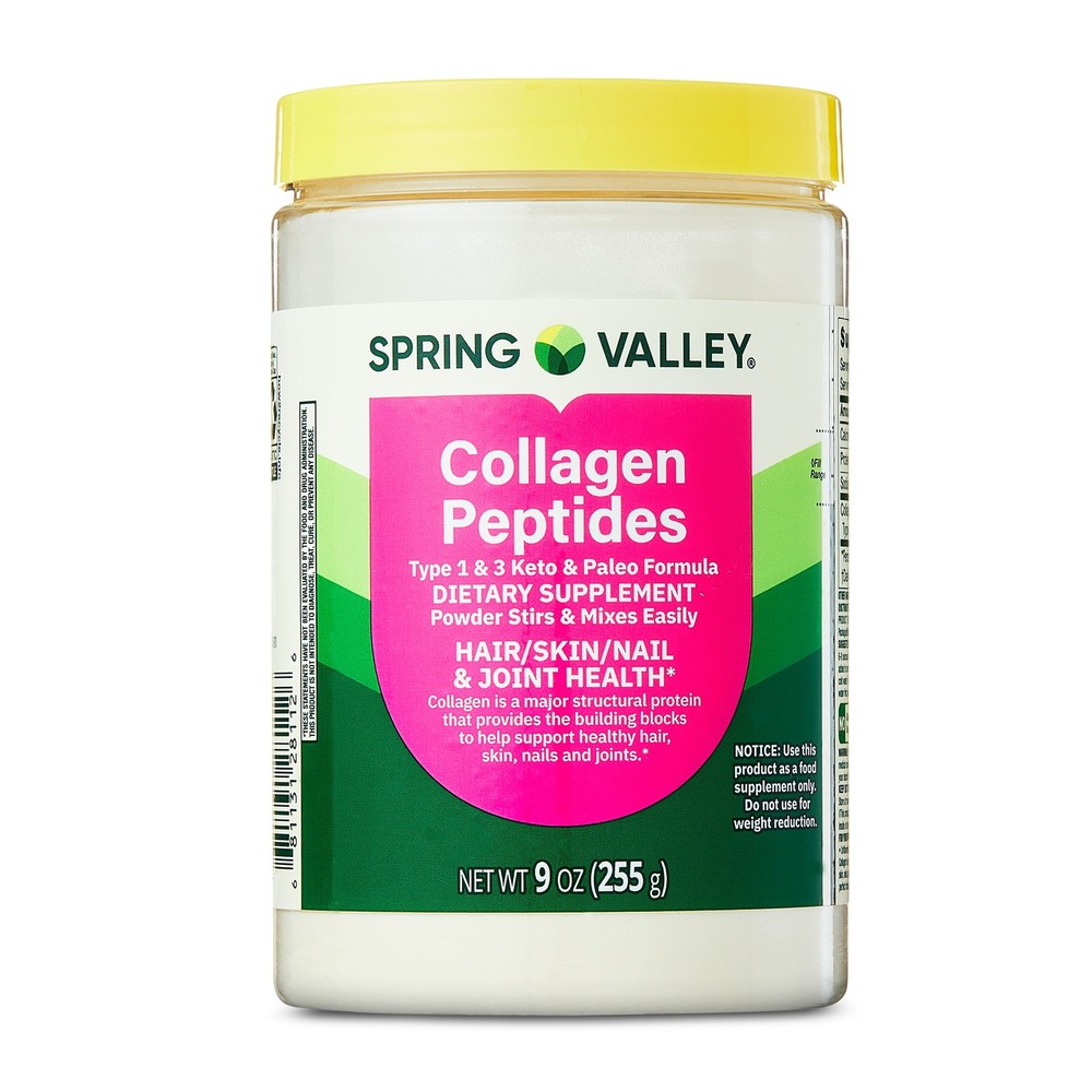 Spring Valley Collagen Peptides Powder with Types 1 & 3 for Skin & Joint Support
