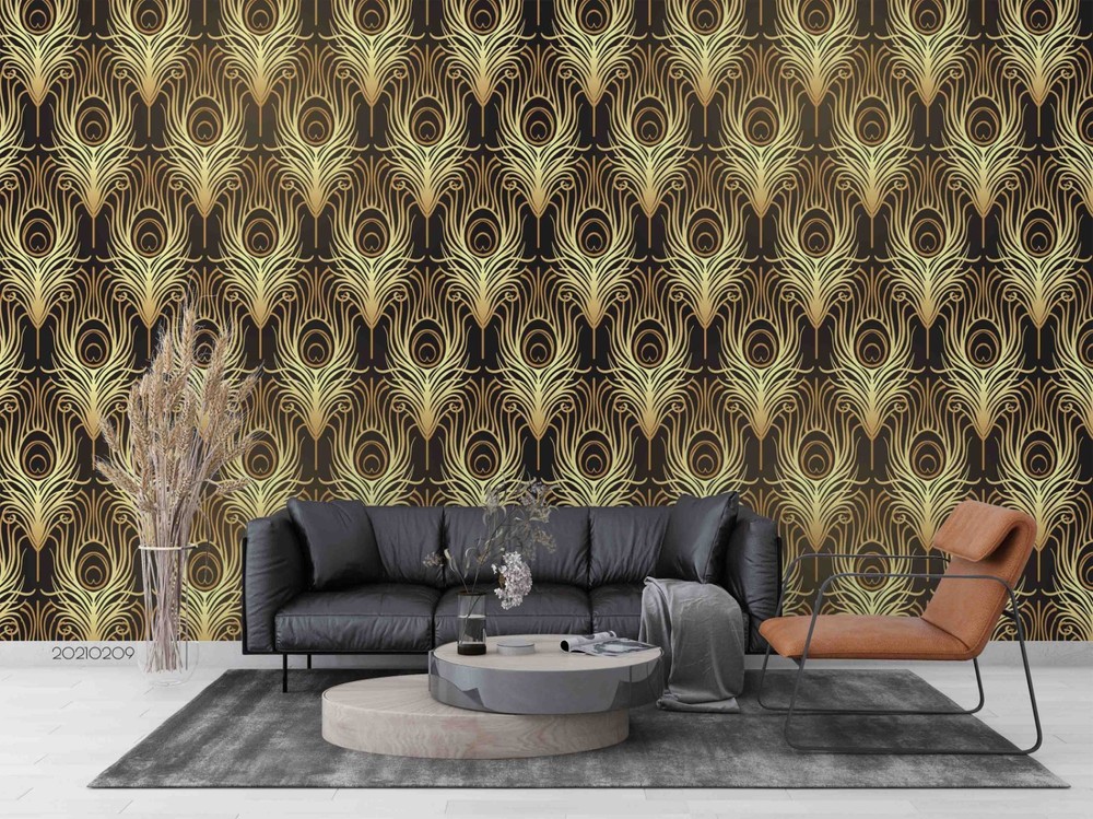 3D Peacock Feather Decoration Pattern Wall Murals Wallpaper Murals Wall Sticker