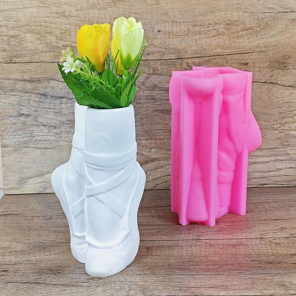 Silicone Vase Mould Epoxy Resin Casting Flower Pot for Home Office Bedroom