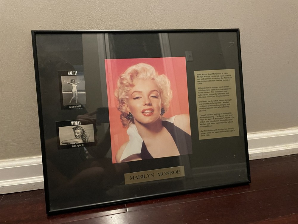 Marilyn Monroe Framed Tribute Collage Display Portrait Biography Vintage Style