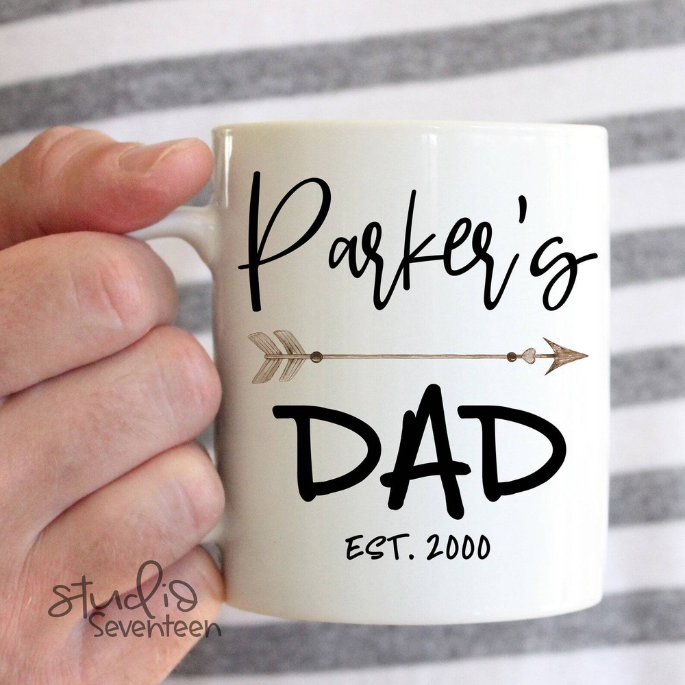New Dad Mug Personalized Dad Mug Baby Reveal Mug First Time Dad Gift Fathers Day