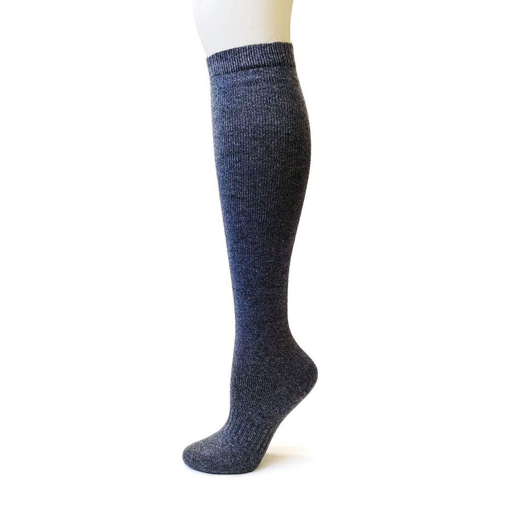 iMongol Pure Cashmere Knee High Socks for Women & Men in Dark Grey