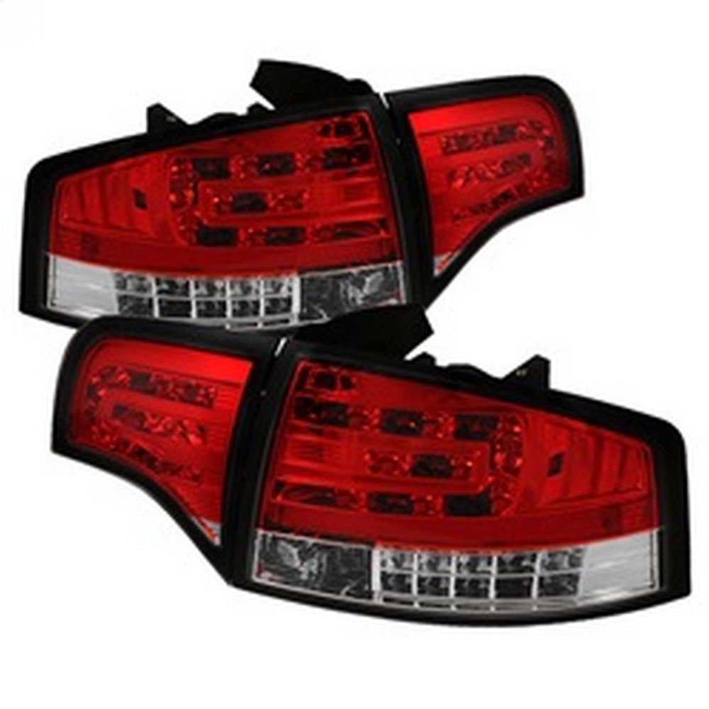 Spyder LED Red Clear Tail Light Set for Enhanced Style