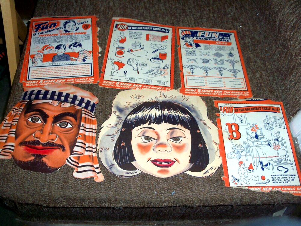 10 1040's Back Panels From Wheaties Boxes