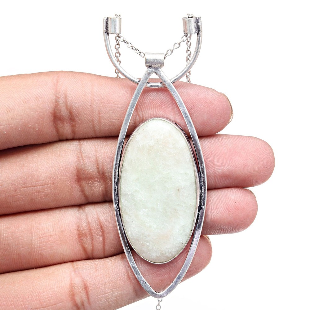 Scolecite Shell Gemstone Handmade Necklace for Mother's Day 20 Inch