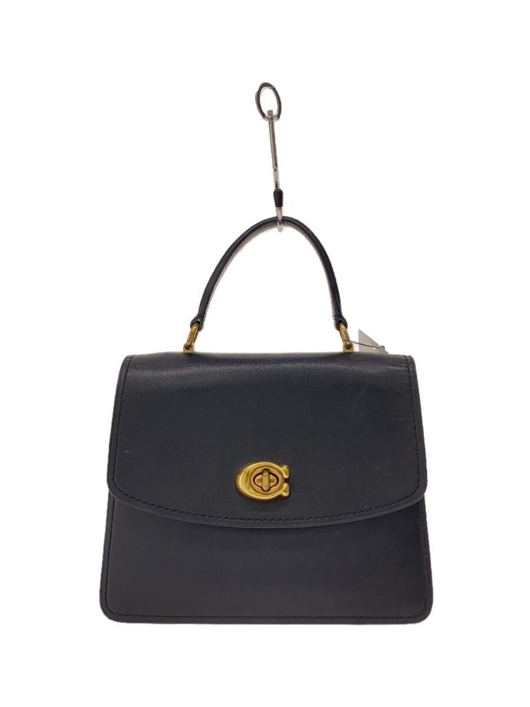 COACH Handbag Leather BLK 52664 Old