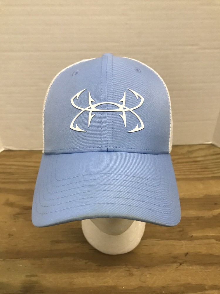 Under Armour Fish Hook Hat Cap Mesh Fitted M/L Baby Blue