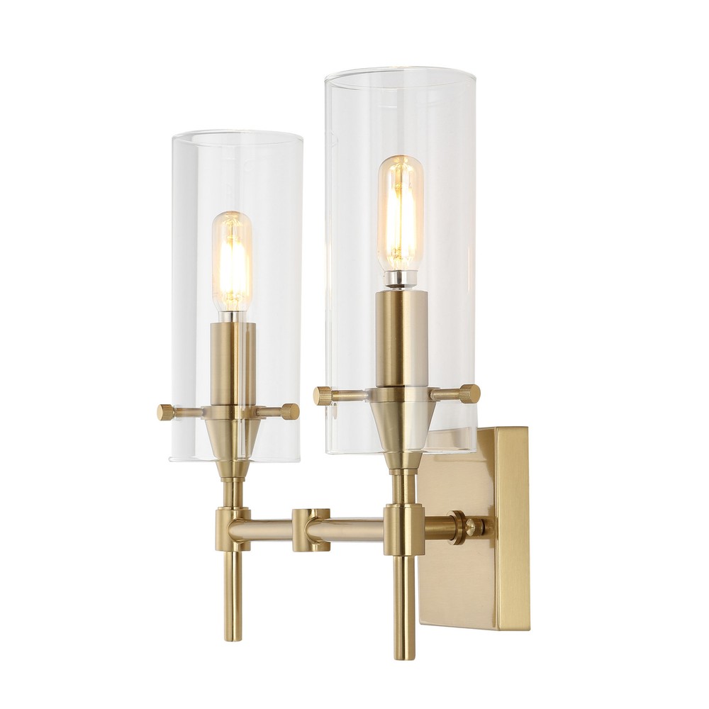 Jonathan Y JYL7806 Cato 2-Light 14W Gold LED Vanity Light