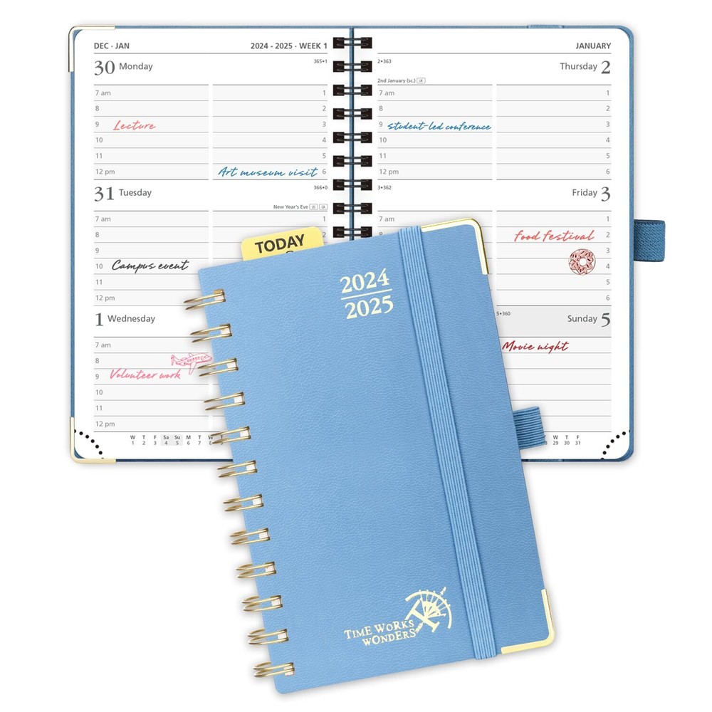 POPRUN Small Planner 2024-2025 4''x 6.25'' Academic Planner Weekly and Monthl...