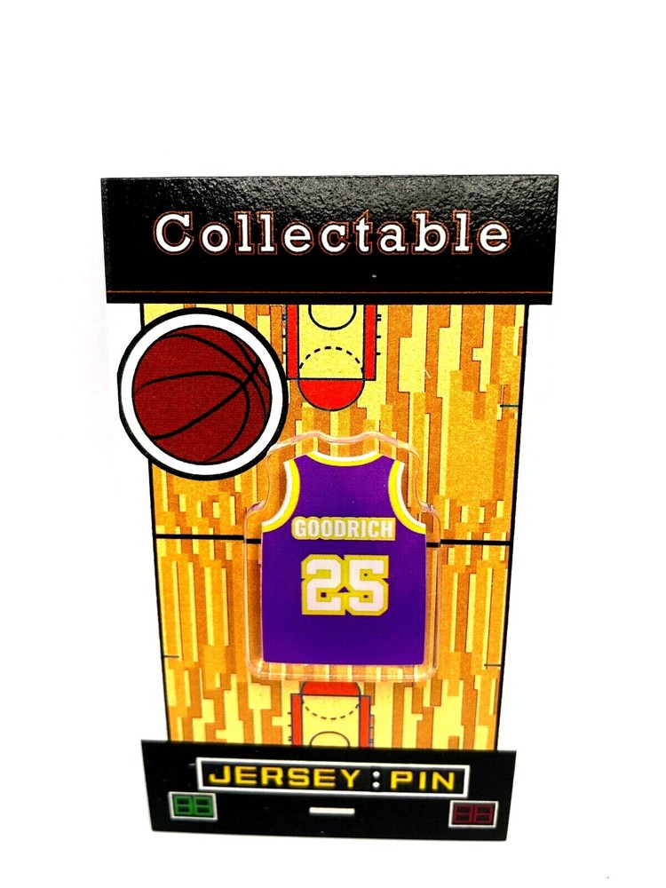 Los Angeles Lakers Gail Goodrich vintage jersey lapel pin - classic NBA memorabilia collectible