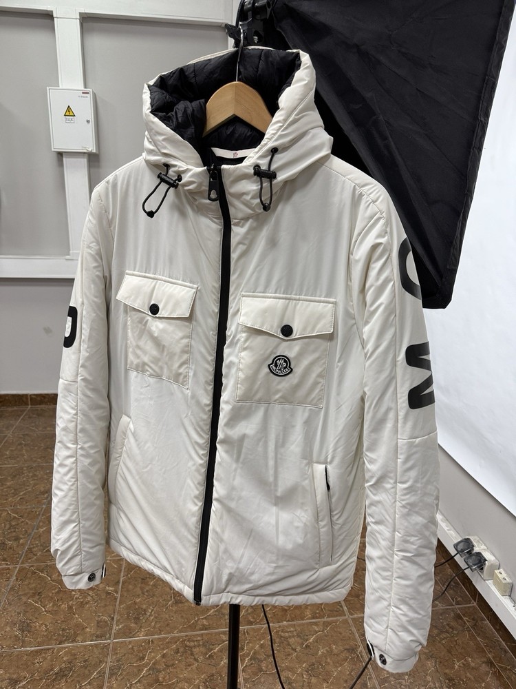 🇮🇹 Moncler Grenoble Ski Jacket Off-White Black Logo Size 2