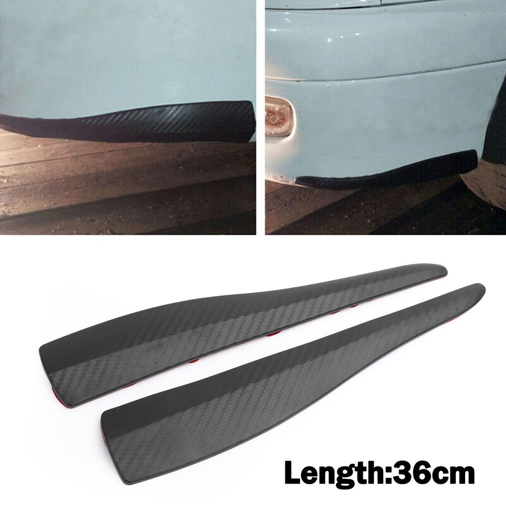2pcs 36cm Rubber Car Front Rear Bumper Lip Anti-collision Strip TC U4