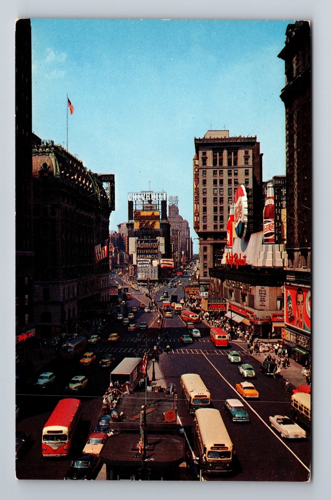 New York City NY, Times Square, Souvenir, Vintage Postcard