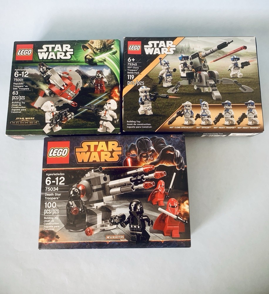 LEGO Star Wars LOT set #75034 Set #75001 Set #75345 . New Sealed Box.