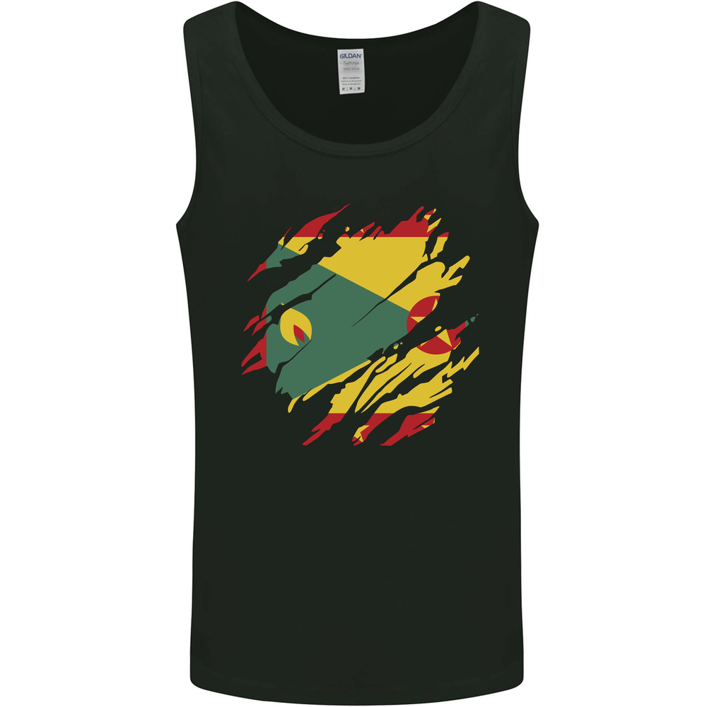 Torn Grenada Flag Grenadians Day Football Mens Vest Tank Top
