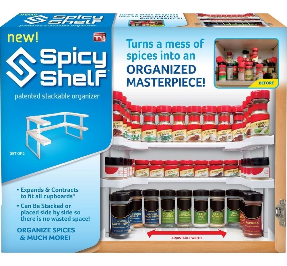Patented Spice Rack and Stackable Organizer