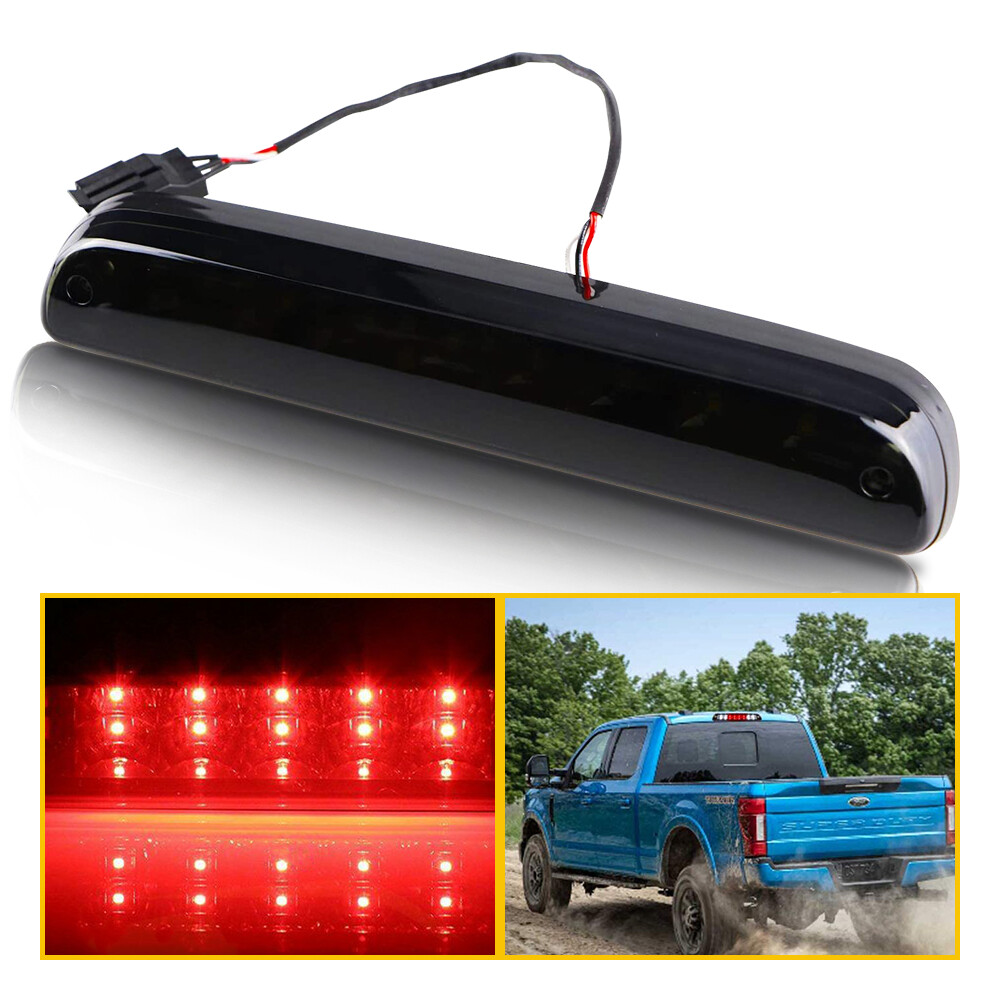 1999-2016 Ford F250 F350 F450 Smoked Black LED Third Brake Light